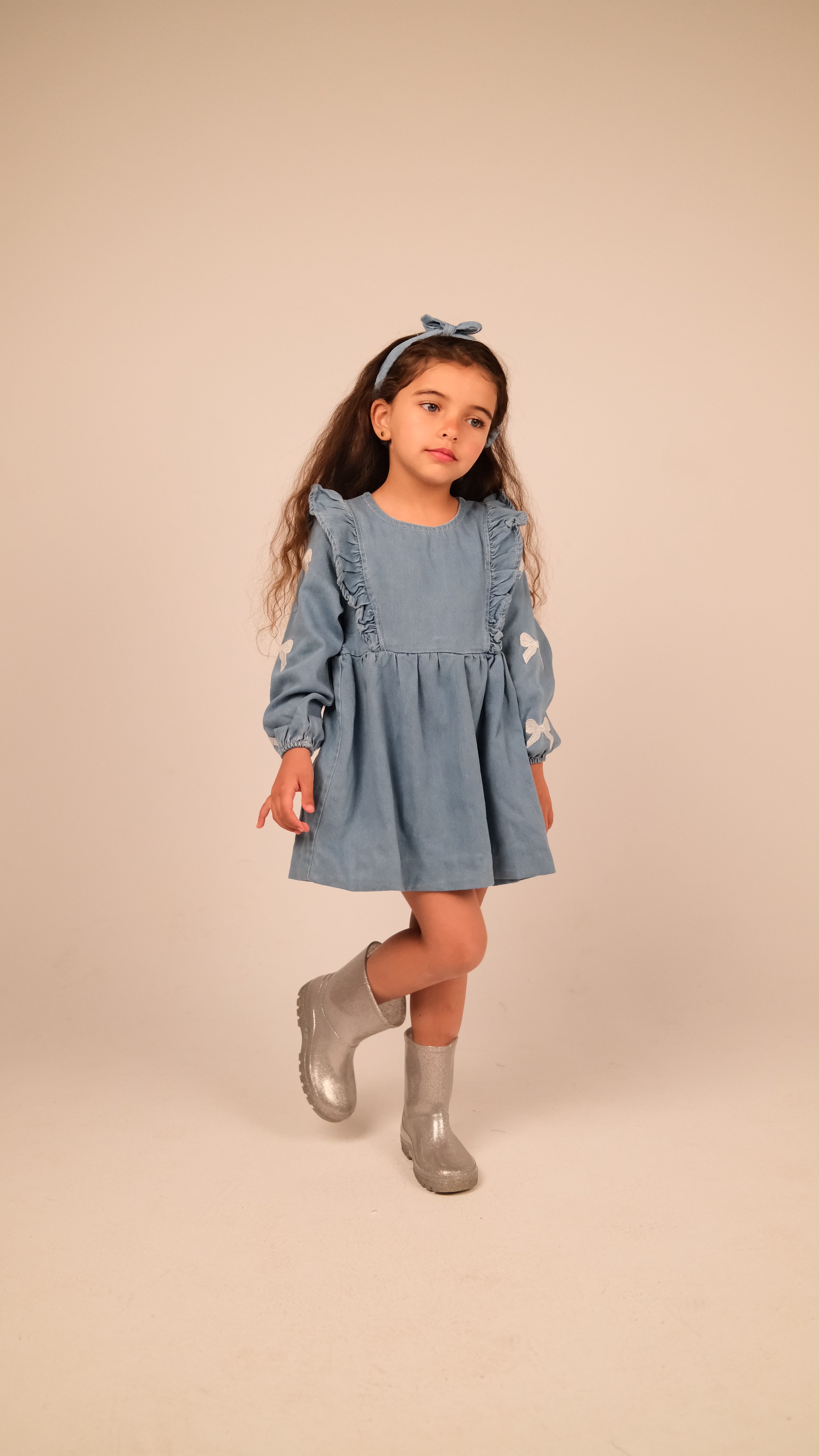 Denim Bow Dress