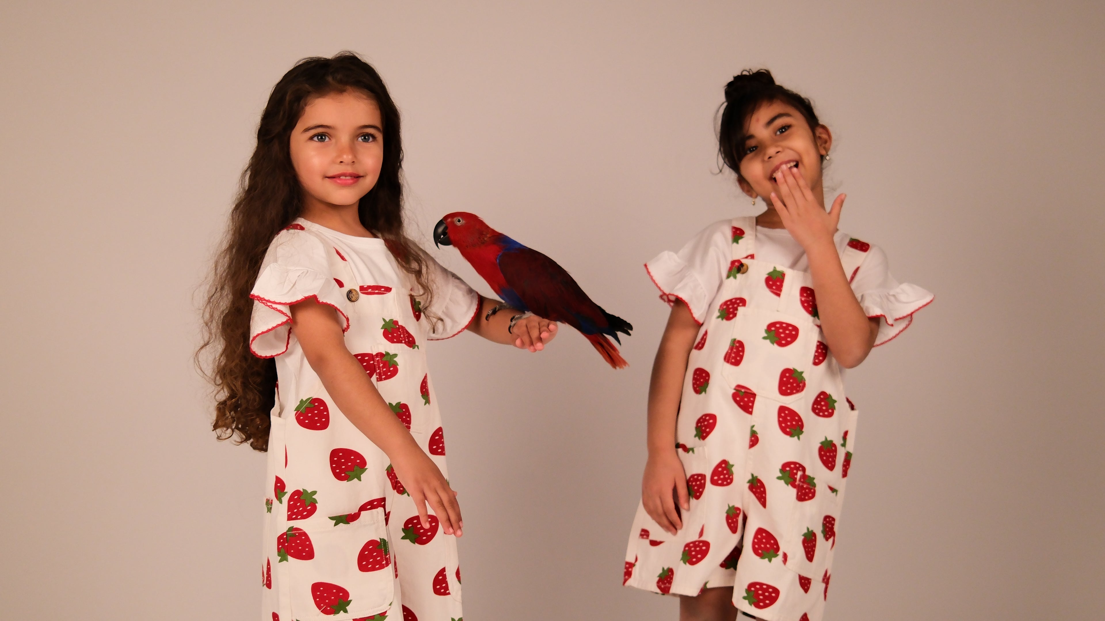 Strawberry Printed Salopette