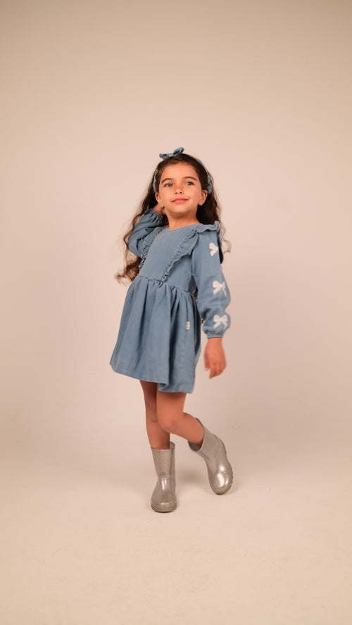 Denim Bow Dress