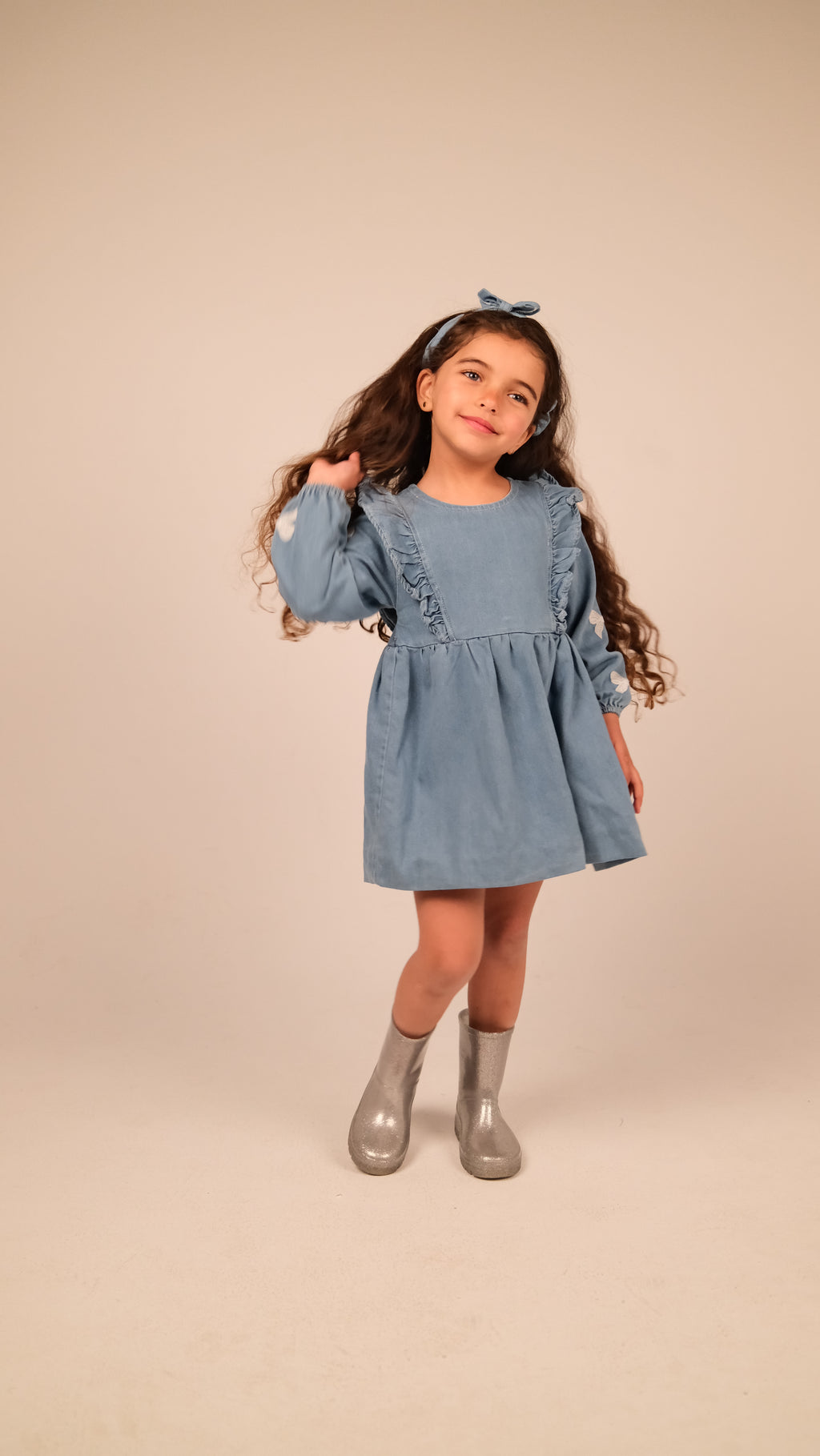 Denim Bow Dress