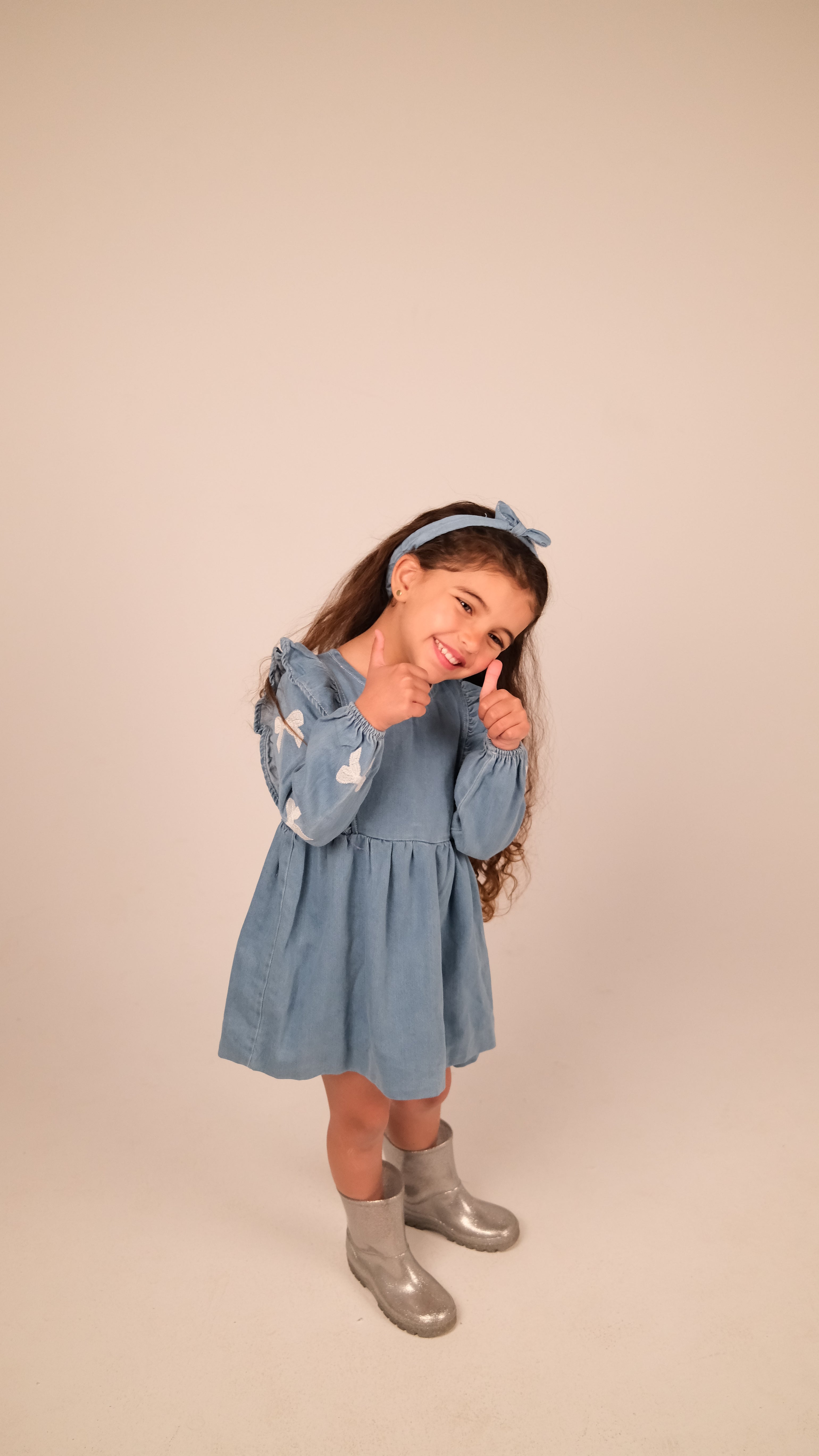 Denim Bow Dress