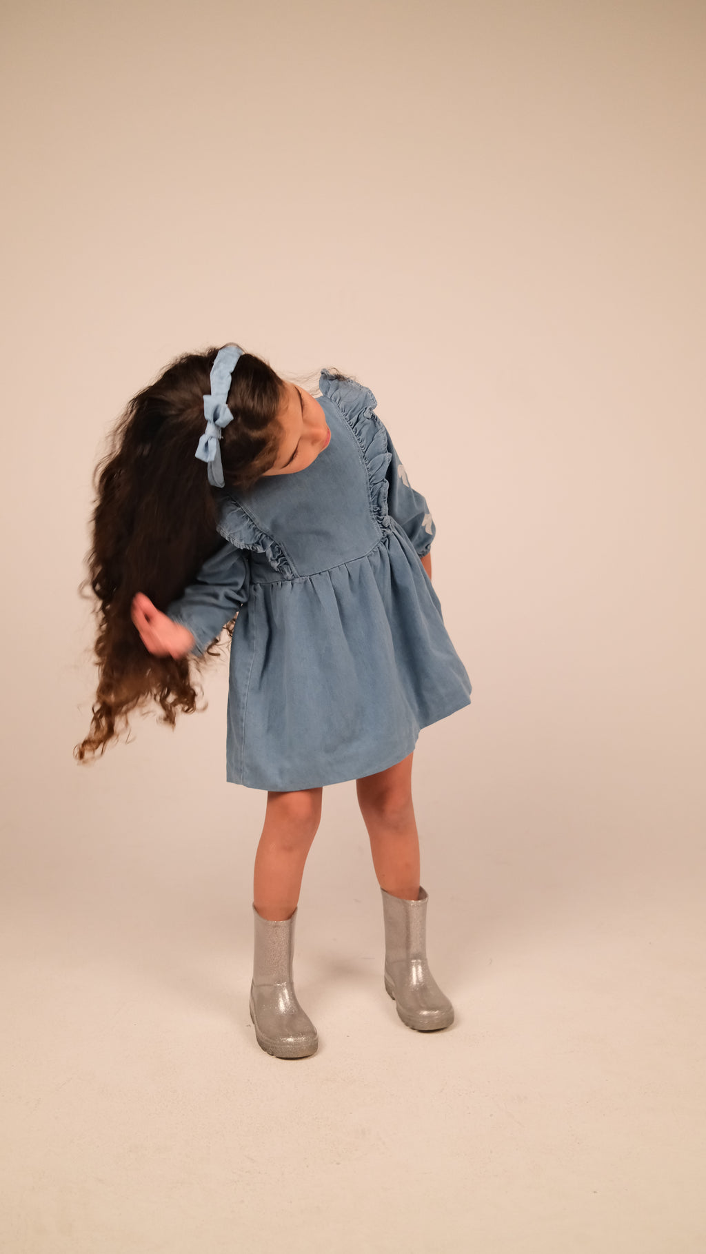 Denim Bow Dress