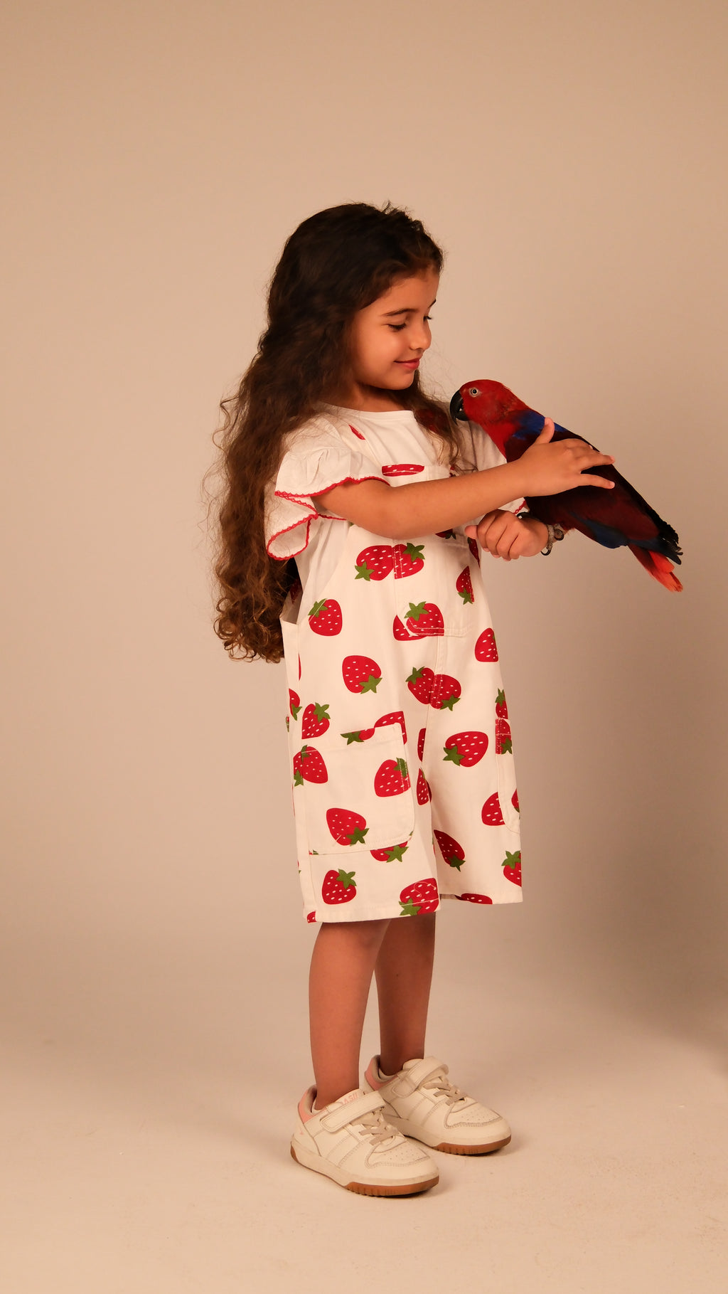 Strawberry Printed Salopette