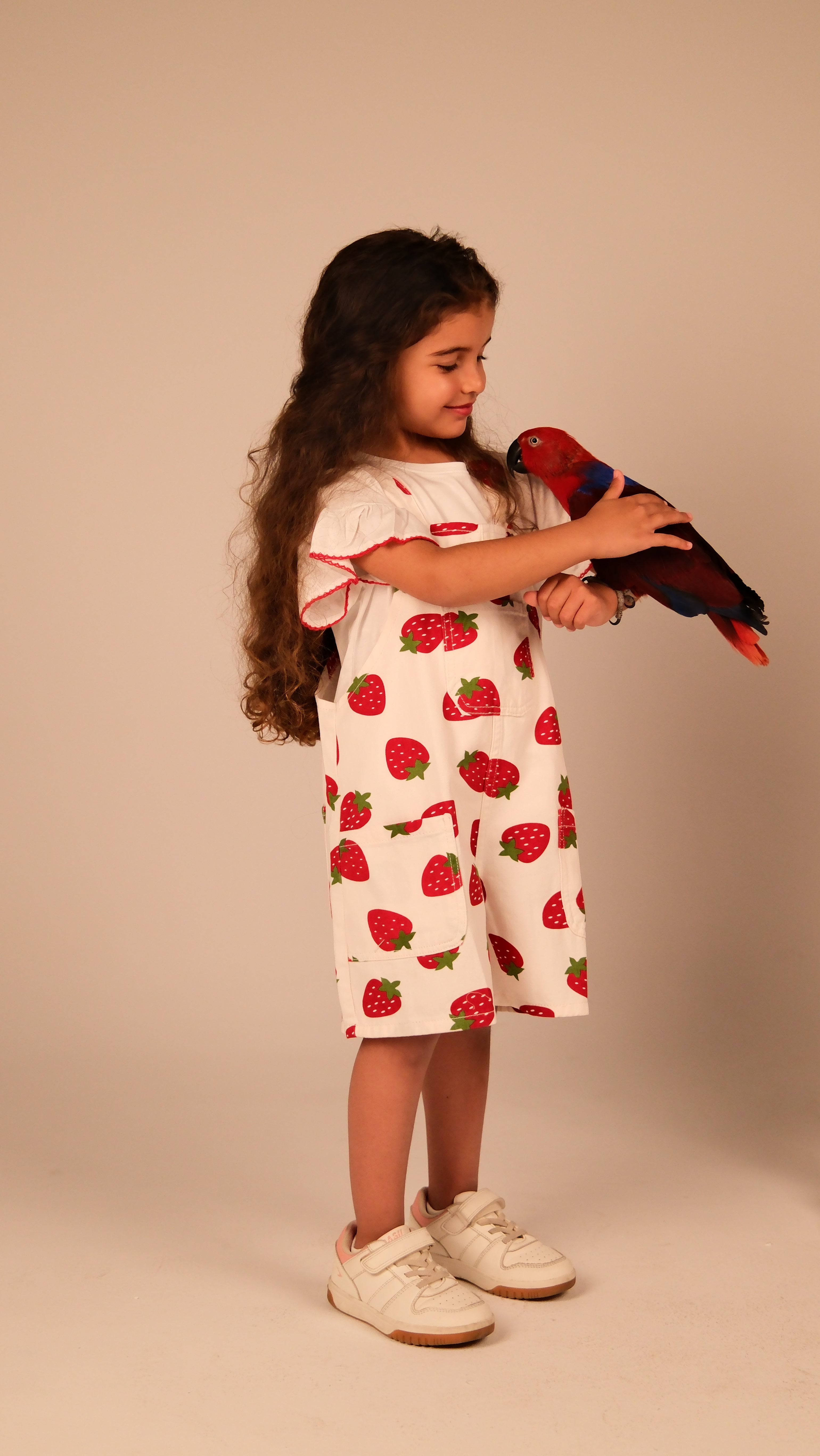 Strawberry Printed Salopette
