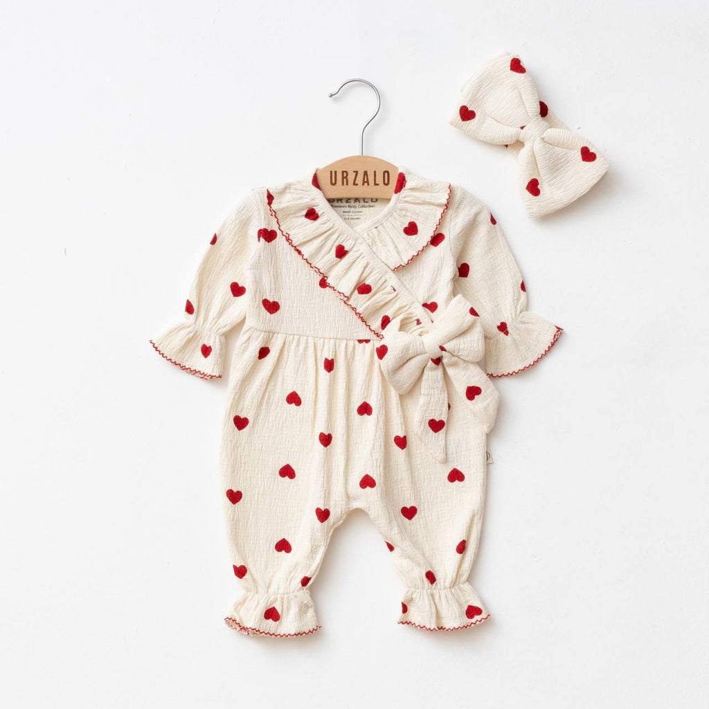 Heart Ruffle Romper