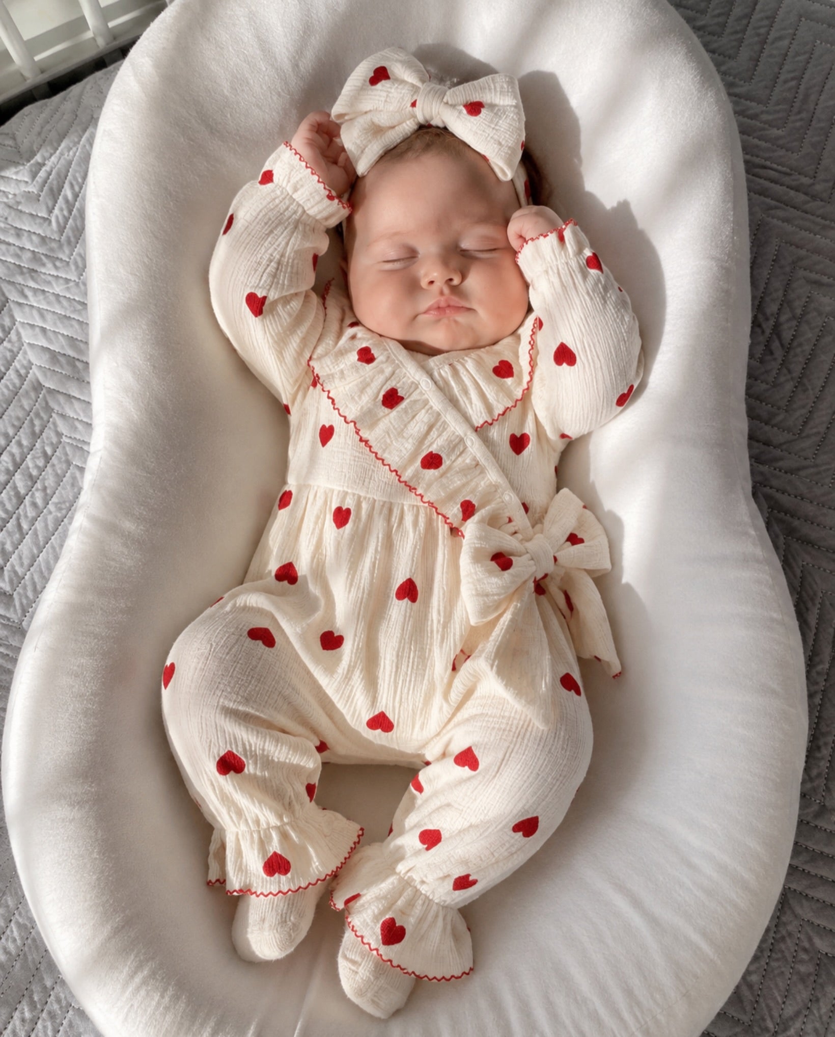 Heart Ruffle Romper