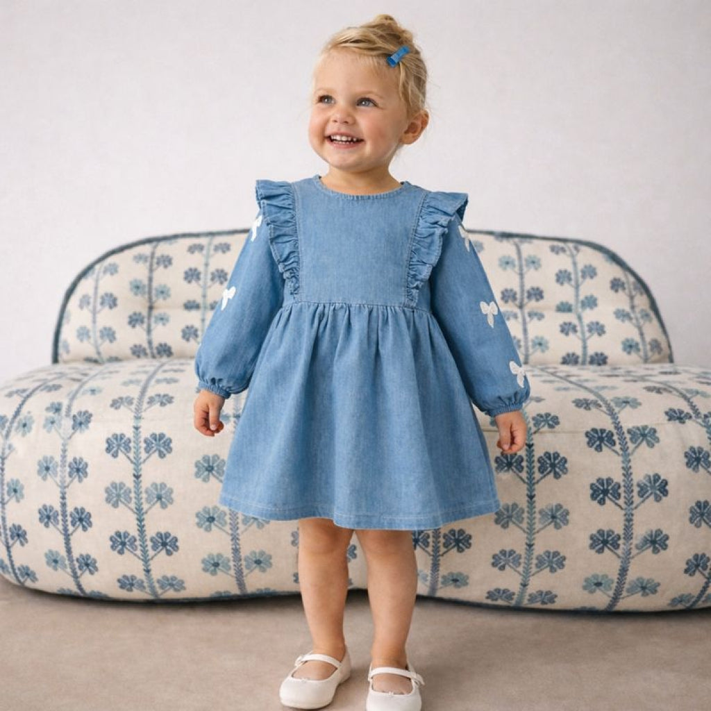 Denim Bow Dress