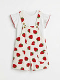 Strawberry Printed Salopette