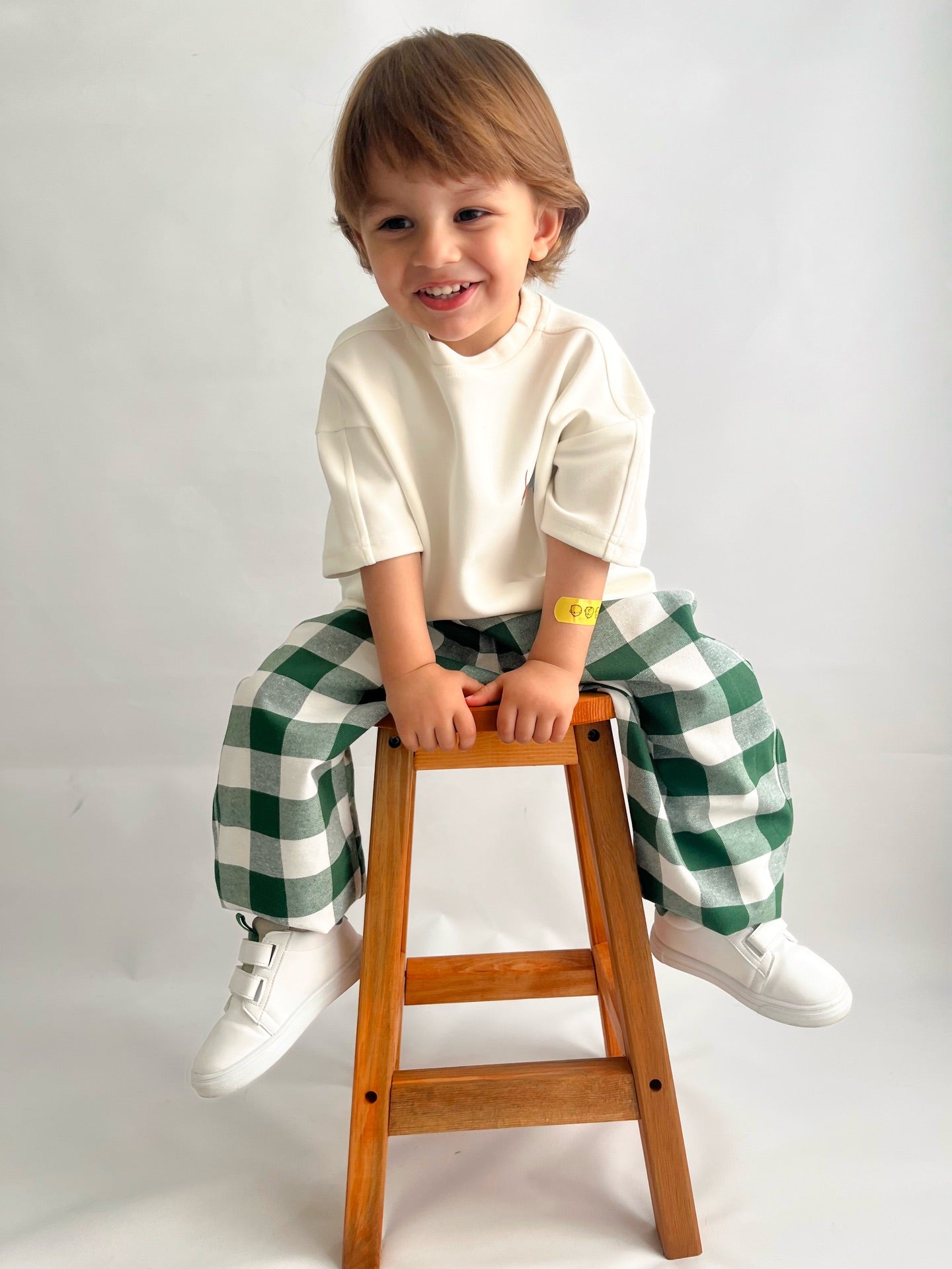 Green Gingham Pants
