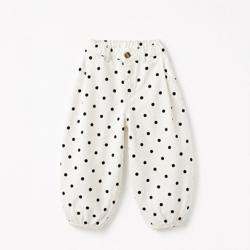 Polka Dot Balloon Jeans - Detail View