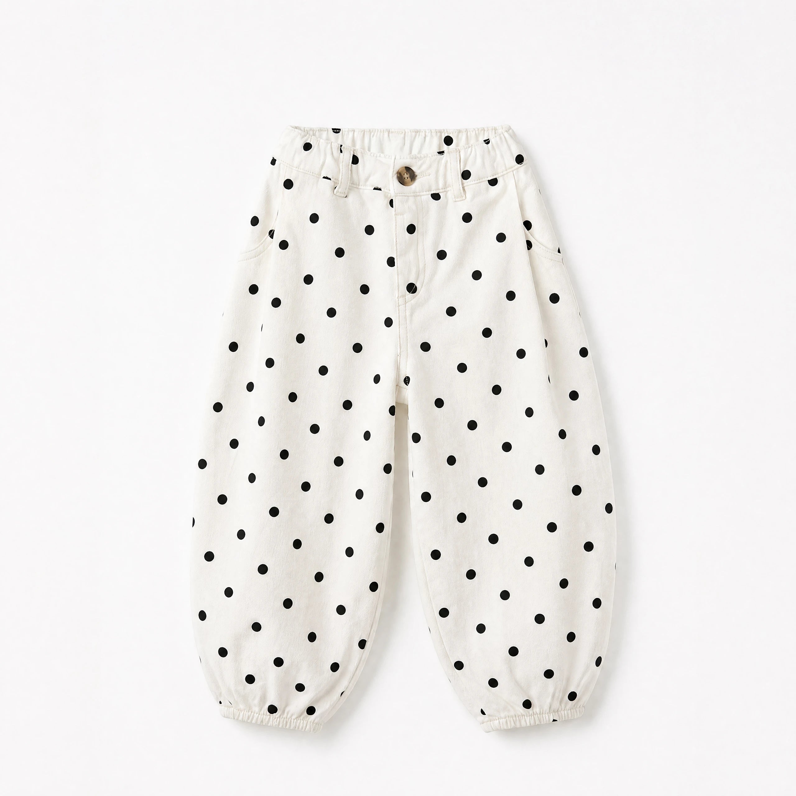 Polka Dot Balloon Jeans - Detail View